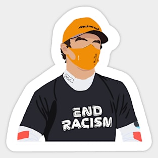 Lando Norris End Racism 2020 Sticker